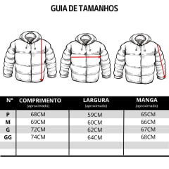 Jaqueta Masculina MX 72 Puffer Com Pelinho Interno e Capuz 100% Poliéster Ref: 26202
