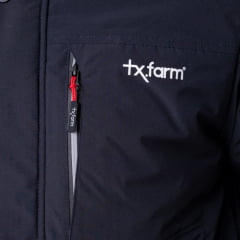 Jaqueta Masculina Texas Farm Hill Azul Marinho Com Capuz Removível Logo Estampada Ref: IN021