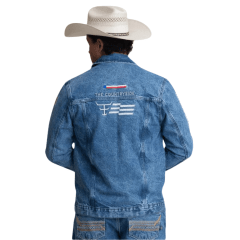 Jaqueta Masculina Texas Farm Jeans Hold Com Bolsos E Bordado Ref. JQ007