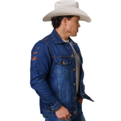 Jaqueta Masculina Texas Farm Jeans Texas Vintage Azul Escuro REF:JQ008