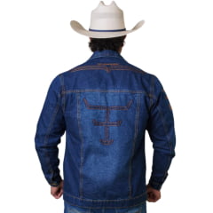 Jaqueta Masculina Texas Farm Jeans Texas Vintage Azul Escuro REF:JQ008