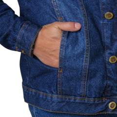 Jaqueta Masculina Texas Farm Jeans Texas Vintage Azul Escuro REF:JQ008