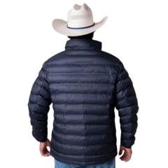 Jaqueta Masculina Texas Farm Puffer Rime Azul Marinho Logo Aplicado Ref: IN023