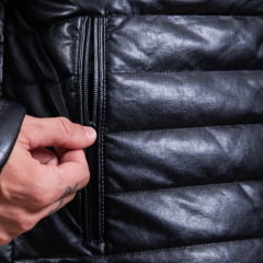 Jaqueta Masculina TXC Custom Racer Puffer Preta Ref. 7312