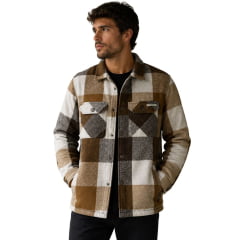 Jaqueta Masculina TXC Flanelada Xadrez Caramelo E Marrom - REF:7471