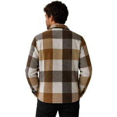 Jaqueta Masculina TXC Flanelada Xadrez Caramelo E Marrom - REF:7471