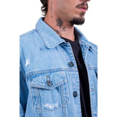 Jaqueta Masculina TXC Jeans Azul Claro Custom Denim - Ref. 7328