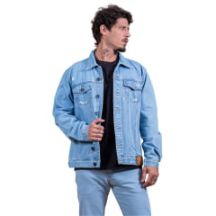 Jaqueta Masculina TXC Jeans Azul Claro Custom Denim - Ref. 7328