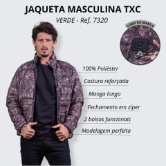 Jaqueta Masculina TXC Puffer Custom Verde - Ref. 7287