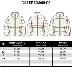 Jaqueta Masculina TXC Puffer Preto Com Logo Aplicado Branco e Saquinho Para Guardar Ref: 7393