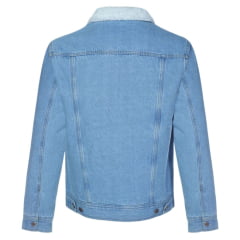 Jaqueta Masculina Wrangler Jeans Com Colete e Gola De Pelo Lavagem Clara Ref. WM9787