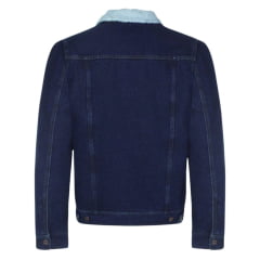 Jaqueta Masculina Wrangler Jeans Com Colete e Gola De Pelo Lavagem Escura Ref. WM9786