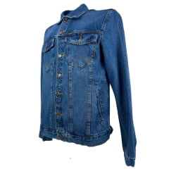 Jaqueta Masculina Wrangler Jeans Médio Retro Urbano Com Bolsos Ref: WM 9745 UN