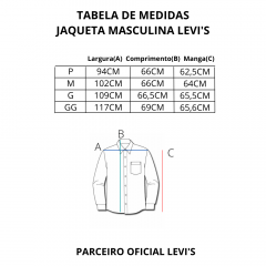 Jaqueta Jeans Masculina Levi's Preto Ref: 723340223