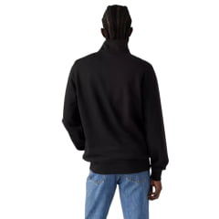 Moletom Masculino Levi's Preto Com Zíper E Logo Em Vermelho Ref:A86060000