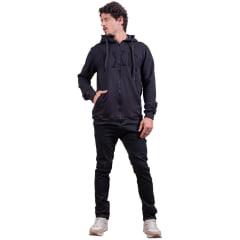 Moletom Jaqueta Masculina TXC Preta Manga Longa  - Ref. 3422