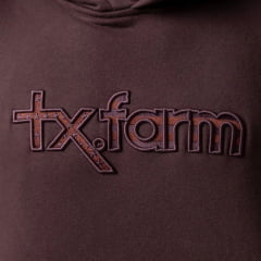 Moletom Masculino Texas Farm Modelo Canguru Capuz Marrom Logo Marrom Ref:MT144