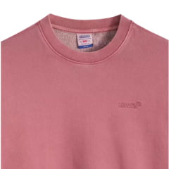 Moletom Masculino Levi's Garment Dyed Authentic Relaxed Fit Vermelho Salmão Ref:A92440041