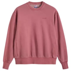 Moletom Masculino Levi's Garment Dyed Authentic Relaxed Fit Vermelho Salmão Ref:A92440041