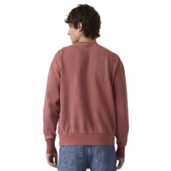 Moletom Masculino Levi's Garment Dyed Authentic Relaxed Fit Vermelho Salmão Ref:A92440041