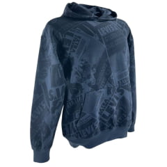 Moletom Masculino Levi's Modelo Canguru Azul Marinho Estampado - Ref: 0065