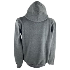 Moletom Masculino Ox Horns Com Capuz Chumbo Com Logo Cinza Ref: 4165