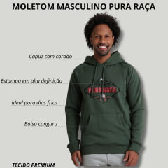 Moletom Masculino Pura Raça Modelo Canguru Verde Floresta Raglan Texas Brand - Ref.23-0224-0014