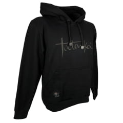 Moletom Masculino Tatanka Preto Modelo Canguru Com Logo em Preto Raízes Profundas Ref.2609