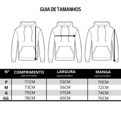 Moletom Masculino Texas Farm Alliance Com Capuz Modelo Canguru Azul Intense Estampa Off White e Bege Ref:MT139