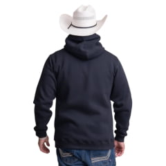 Moletom Masculino Texas Farm Com Capuz Modelo Canguru Preto Ref: MT056