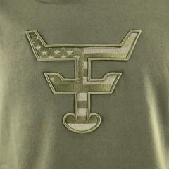 Moletom Masculino Texas Farm com Capuz Modelo Canguru Verde Musgo Ref: MT087