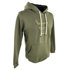 Moletom Masculino Texas Farm com Capuz Modelo Canguru Verde Musgo Ref: MT087