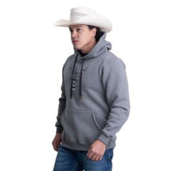 Moletom Masculino Texas Farm Modelo Canguru Cinza Escuro Ref: MT087