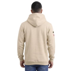 Moletom Masculino Texas Farm Canguru Capuz Bege Areia Logo Mesclada Ref:MT076