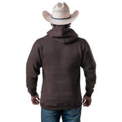 Moletom Masculino Texas Farm Canguru Capuz Marrom Café Logo Marrom Café Ref:MT144