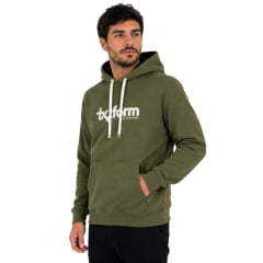 Moletom Masculino Texas Farm Canguru Capuz Verde Musgo Logo Off White Ref:MT036