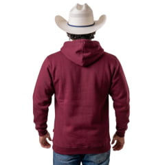 Moletom Masculino Texas Farm Canguru Capuz Vermelho Vinho Logo Fundo Bandeira E.U.A Ref:MT087