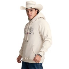 Moletom Masculino Texas Farm Modelo Canguru Off White TX. USA XX15 Ref: MT118