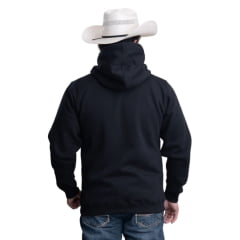 Moletom Masculino Texas Farm Modelo Canguru Preto Ref: MT087