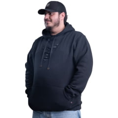 Moletom Masculino Texas Farm Plus Size Bolso Canguru Preto Ref: MT087