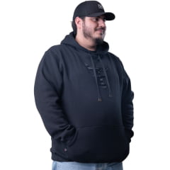 Moletom Masculino Texas Farm Plus Size Bolso Canguru Preto Ref: MT087