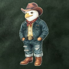 Moletom Masculino TXC Com Capuz Modelo Canguru Verde Militar Estampado Ref:3507