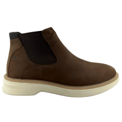 Sapato Masculino Sollu Couro Óleo Brown Solado Off White Linha Vegas Ref:39250