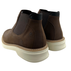 Sapato Masculino Sollu Couro Óleo Brown Solado Off White Linha Vegas Ref:39250