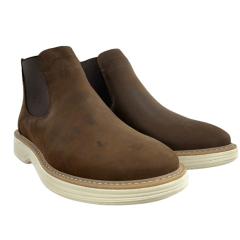 Sapato Masculino Sollu Couro Óleo Brown Solado Off White Linha Vegas Ref:39250