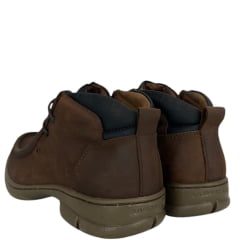 Sapato Destroyer Masculina Anatomic Gel Couro Rústico Conhaque Vacum Café Sola 360 Ambar Ref:7868