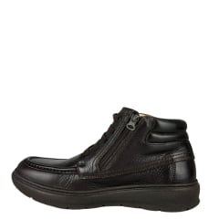 Sapato Masculino Anatômic Gel Couro Floater T.Moro/Vacum Café Com Zíper Sola 360º Job Neutrol Ref:7264