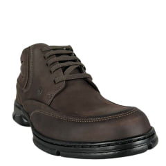 Sapato Masculino Anatomic Gel Couro Rústico T.Moro Furado Brown Sola 360º Ref 7897