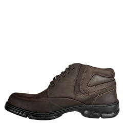 Sapato Masculino Anatomic Gel Couro Rústico T.Moro Furado Brown Sola 360º Ref 7897