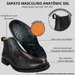 Sapato Masculino Anatomic Gel Floater Brown Cost Café Sola Carpediem Anatomic Ref: 3011